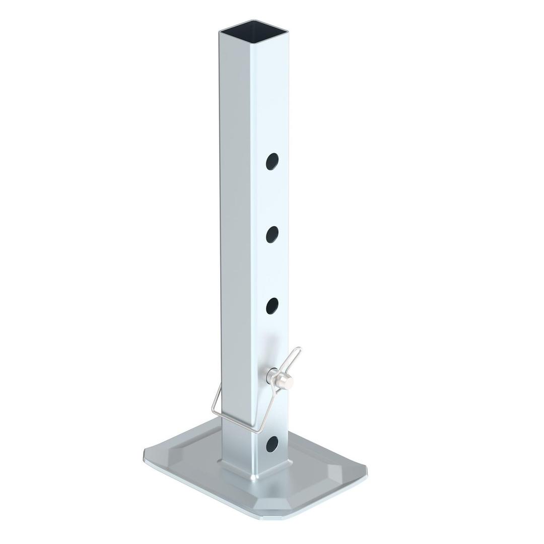 TOWKING 8000 lbs Square Drop Leg with Pin, Silver
