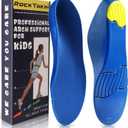 Kids Arch Support Shoe Insoles, Unisex Orthotics Shoe Insoles with PU Foam Cushioning for Flat Feet, Plantar Fasciitis, Heel Pain Relief, XL