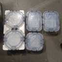 12 Pack Glass Meal Prep Containers with Airtight Lids, Leak-Proof Food Storage Containers, Dishwasher/Microwave/Oven/Freezer Safe Glass Containers for Lunch, Leftovers, to Go (Grey)