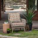 Arden Outdoor Foam Deep Seat Cushion Set (4-Pack), 24x24, Premium High-Density Foam, Never Flattens, Weather-Proof for Patio Chair Sofa Couch, Global Vintage Medallion