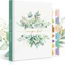 Lanpn Blank Recipe Book Cookbook to Write in Your Own Recipes, A5 Leather Cover Waterproof Empty Cooking Journal for 70 Recipes, Recipe Notebook with Stickers to Organize Your Family Recipes (Medium (5.9 x 8.7 inch))