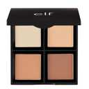 e.l.f. Contour Palette, 4 Shades, Customizable, Easy to Apply, Sculpts, Shades, Brightens, Light/Medium, Infused with Vitamin E, All-Day Wear, 0.56 Oz
