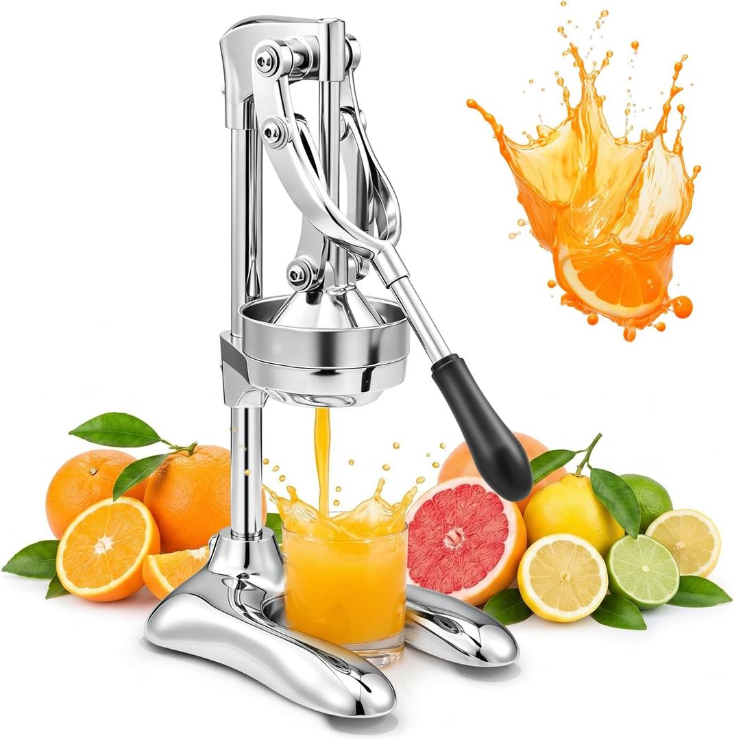 Stainless Steel Manual Citrus Juicer Heavy-Duty Lever Press