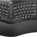 Nulea RT05B Wireless Ergonomic Keyboard, Split Keyboard with Cushioned Wrist Rest, Bluetooth and USB Connectivity, USB-C Rechargeable, Compatible with Windows/Mac
