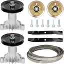 Aeagle 130794 Rebuild Kit for Husqvarna Craftsman LT1000 LT2000 LT3000 YTH1542 42" Deck (only 3-Bolt Spindle), Includes 2 Spindles 532130794, 2 Idlers 131494 173437, 2 Blades 134149, 95" 144959