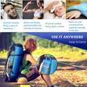 YQXCC Cooling Towel | 2 Pack 47"x12" | Ice Cool for Neck | Soft Breathable Microfiber Chilly | for Yoga, Golf, Gym, Camping, Running, Workout & More Activities (Dark Blue/Orange)