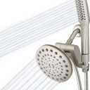 Waterpik High Pressure Pulsating Shower Wand and Rain Shower Head Combo with Extra-Long 8-Foot Metal Hose, HairWand Pulse Spa System 12 Spray Modes for Hair and Body, Brushed Nickel