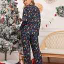 RAISEVERN Couples Christmas Matching Pajamas 2 Piece Women Men Xmas Pjs Soft Pajama Set Long Sleeve Loungewear Warm Sleepwear (XL)