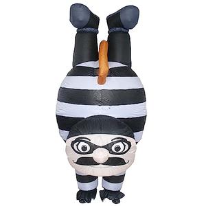 IRETG Inflatable Robber Costume for Adults Halloween Funny Blow-Up Costume