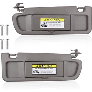 HQPASFY Sun Visor Compatible with 2006-2011 Honda Civic, Left Driver Side and Right Passenger Side Sunvisor Replaces# 83280-SNA-A01ZA 83230-SNA-A01ZA Atlas Gray