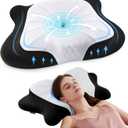 Cervical Memory Foam Contour Pillows for Neck and Shoulder Pain, Adjustable Support Side Sleeper Pillows with Cooling Pillow Cases, Bed Pillow for Back Stomach Sleepers Black (26.3814.965.12 inches)