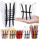 Vesici 6 Pcs Plastic Basketball Baskets for Gifts Empty Basketball Senior Night Gift Basket Clear Snack Popcorn Buckets Container for Sport Party Favor Holiday Gift Packaging