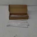 12 Pack Shelf Brackets for Twin Track System Adjustable Wire Shelf End Bracket Closet Organization Heavy Duty Shelf Track Locking Shelf Brackets (White, 11.8 inch)