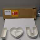 Geoto 17.3 x 6 x 2 inches Creative Design I Love You Letter Shaped Cardboard Valentine's Day Love Gift Boxes (White)