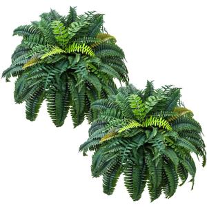 Giegxin 2 Pack 49''/95 Leaves Artificial Ferns for Outdoors, Large Fake Boston Ferns Bush, Realistic UV Resistant Faux Silk Plants for Porch Patio Hanging Garden Balcony Office Living Room Decor Giegxin 2 Pack 49''/95 Leaves Artificial Ferns for Outdoors, Large Fake Boston Ferns Bush, Realistic UV Resistant Faux Silk Plants for Porch Patio Hanging Garden Balcony Office Living Room Decor