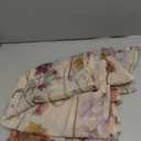 OWENIE Printed Sheer Curtians 54 Inches Long for Kitchen Set of 2 Panels, Dual Rod Pocket Window Living Room Curtains with Floral, Farmhouse Light Filtering Short Curtains for Small Window, 42"x54"