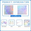Silver Iridescent Shimmer Wall Backdrop, 49pcs Sequin Panels