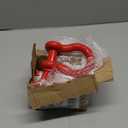 3/4" Shackle Red D Ring Shackles 4.75T D Ring Towing Heavy Duty Shackle Galvanized & Poweder Coated Anchor Shackle Forged Steel Shackles Max 28.5 Ton (57,000 Lbs) Break Strength Shakle Pack of 2