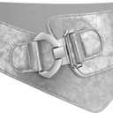 JASGOOD Wide Elastic Stretch Waist Belt Women's Adjustable Fashion Dress Belt (Suit Waist 43-48 Inch)