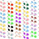 Kanayu 50 Pairs Round Hippie Sunglasses Bulk Circle Colored Disco Glasses Groovy 70s Sunglasses for Party Women Men (Bright Colors)