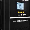 80A MPPT Solar Charge Controller 12V 24V 36V 48V LCD Display Battery Intelligent Regulator Max 100V Input Dual USB for Lead-Acid/Lithium