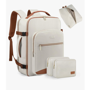 LOVEVOOK 40L Travel Backpack for Women Men,Waterproof Airline Approved Carry On Luggage Travel Essentials,TSA Carry On Backpack Personal Item Travel Bag Suitcase with 3 Packing Cubes,Weekender, Daypack