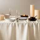YZJZEDS Linen Tablecloth for Rectangle Table 60x84 Inch Light Tan, Farmhouse Style Beige Tablecloth, Water Resistant Burlap Tablecloths for Dining Table Farmhouse Kitchen