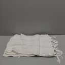 ZeeMart Macrame Style Boho Table Runner, Ivory Table Runners 108 Inches Long, Farmhouse Woven Home Decor, 12x108 Inch (12x116 Tassel Included), Ivory