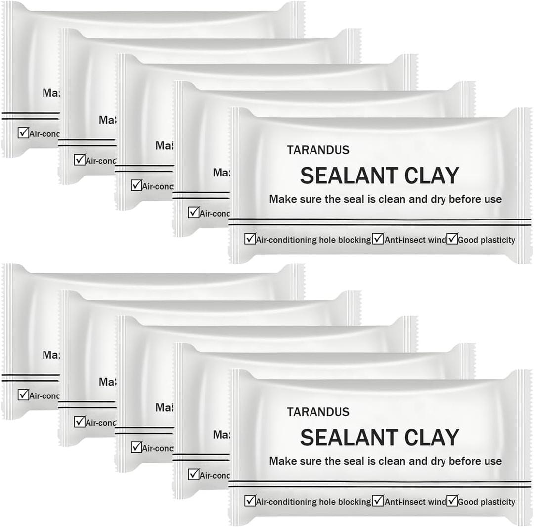 10 Pack Waterproof Sealant Mastic  Quick Repair Sealing Clay for Wall Holes, Drain Connections, Air Conditioning Ducts, Strong Waterproof Putty for Home & Professional Repairs (10 Pack - 0.71 oz)
