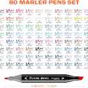 KJSHUANGTANG Alcohol Markers, Dual Tip Art Markers, Drawing Markers, Coloring Marker for Sketching Adult Coloring (80 Colors)