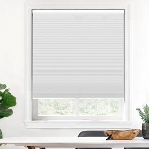 LazBlinds Cordless Cellular Shades, Blackout Honeycomb Shades with 1.5 inch Cells, Room Darkening Thermal Insulation Noise Reduction Blinds for Windows, 39" W x 72" H, White