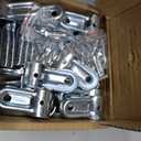 Adjustable 2-Way Pipe Connector, Metal Clamp Fittings, for 1" (O.D. 25.4 mm) Stainless Steel Rail, Chain Link Fence, Bolts and Nuts Included (10 Set)