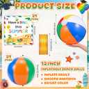 Lunmon 97 Pcs End of Year Student Gifts, Inflatable Beach Balls Sunglasses Bulk Sets with Inspirational Card Tags End of the School Year Summer Decorations Pool Party Supplies (Trendy)