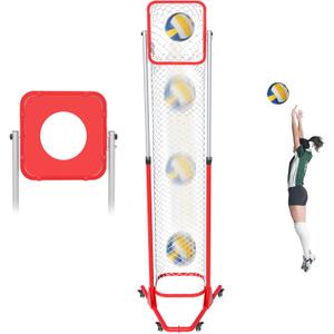 Volleyball Setter Training Net Volleyball Setting Trainer Equipment Setter Practice Net Adjustable Height and Angle for Setting, Serving, and Spiking for Indoor and Outdoor