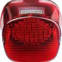 Motorcycle Tail Rear LED Light Brake Stop Lamp Compatible with Harley Davidson Most Models, Red White Light, Motorcycle LED Tail Light Running Stop Rear Light, Red