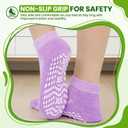 CaiDieNu Non Slip Socks for Women: Non Skid Hospital Diabetic Socks with Grip for Elderly Pregnant Grippy Low Cut 6 Pairs, S