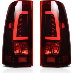 AUTOSAVER88 LED Tail Light Assembly Compatible with 03 04 05 06 2003-2006 Chevy Silverado 1500/1500HD/2500/2500HD, 2004-2006 Silverado 3500, 2007 Silverado Classic Rear Light - Pair