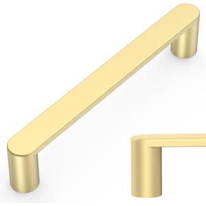 Amerdeco 10 Pack ZH0005MGP Brushed Gold 5 Inch(128mm) Hole Centers Kitchen Cabinet Pulls Hardware Modern Kitchen Handles for Cabinets Cupboard Handles Drawer Pulls