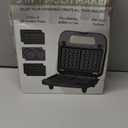 Bakers Friend 3 in 1 Mini Waffle Maker with Removable Plates, Dual Waffle & Pancake and Grill Plates, Breakfast Sandwich Maker Press, Dishwasher Safe, Non-stick Coating, Graphite