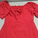 Dokotoo Christmas Holiday Red Womens Summer Dresses 2025 Party Fashion Casual Fall Short Dress Sexy V-Neck Wedding Guest Flowy Dress Linen Dresses for Women Light, Medium, Red