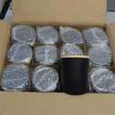 CONNOO 12 Pack 10 OZ Matte Black Glass Candle Jars for Making Candles with Airtight Bamboo Lids Nice Sticky Warning Labels for Candle Making Empty Container Bulk - Dishwasher Safe