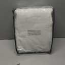 INOVADAY 100% Blackout Curtains 96 Inches Length 2 Panels Set, Back Tab/Rod Pocket Linen Black Out Curtains for Bedroom, Thermal Insulated Window Drapes - Cream, W50 X L96