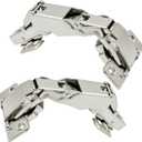 2 pack 180 Degree Soft Closing cabinets Hinge, Conceal Frameless Cabinet Slow self Closing Hydraulic Adjustable Hinge, 180 Degree Cabinet Door Hinge (Full Cover)