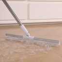 Floor Squeegee with 65" Long Handle, 180 Rotating Silicone Head, Pet Hair & Water Remover, Squeegee Broom for Shower, Tile, Garage, Concrete & Pool Cleaning