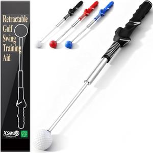 Retractable Golf Swing Training Aid Golf Swing Trainer with Ergonomic Grip & Audible Feedback | Golf Swing Corrector for Tempo, Balance & Accuracy | Indoor & Outdoor Golf Practice Tool