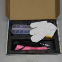 Hot Fix Applicator Tool Kit with 8500 Rhinestones for Blinging Clothes, Fabric, Clothing, Leather, Hotfix Bedazzler Kit with 6 Tips, Stand, Gift Box, Manual, Glove, Stencils, Tray, Tweezers, Picker