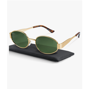 livho 2025 Trendy Oval Sunglasses - Stylish Polarized Shades for Everyday - Retro Metal Frames