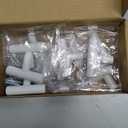 Goldenwarm 10 Pack White Cabinet Handles White Drawer Knobs Kitchen Cabinet Handles Single Hole Pull Hardware 50mm/2in Overall Length for Kitchen Bathroom Cupboard