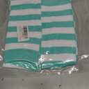Raylarnia Women's Extra Long Opaque Striped Over Knee High Stockings Socks (White Green Stripes)