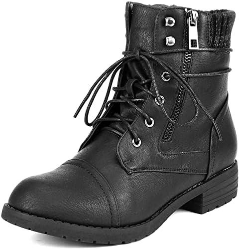 DREAM PAIRS Women's Lace Up Combat boots Ankle Booties. 9